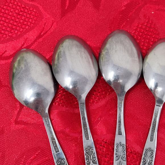 7X Tsp VTG Oneida Northland SECRET FLING Stainless Teaspoons - Picture 9 of 12